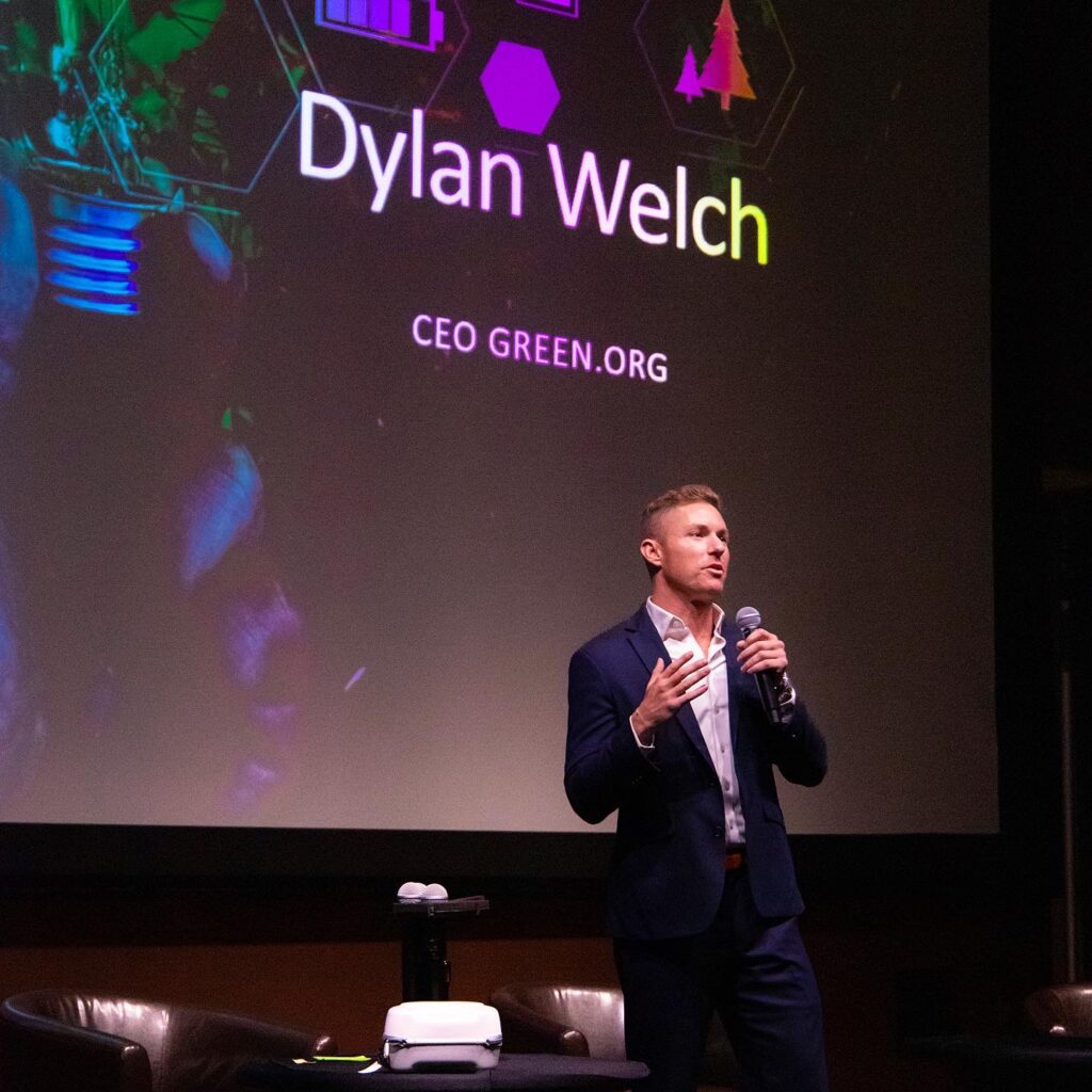 Green Media News Founder & CEO, Dylan Welch, at the Green Summit in New York City